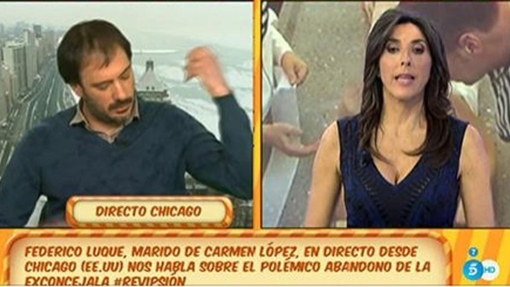 El marido de Carmen López abandonó el programa Sálvame