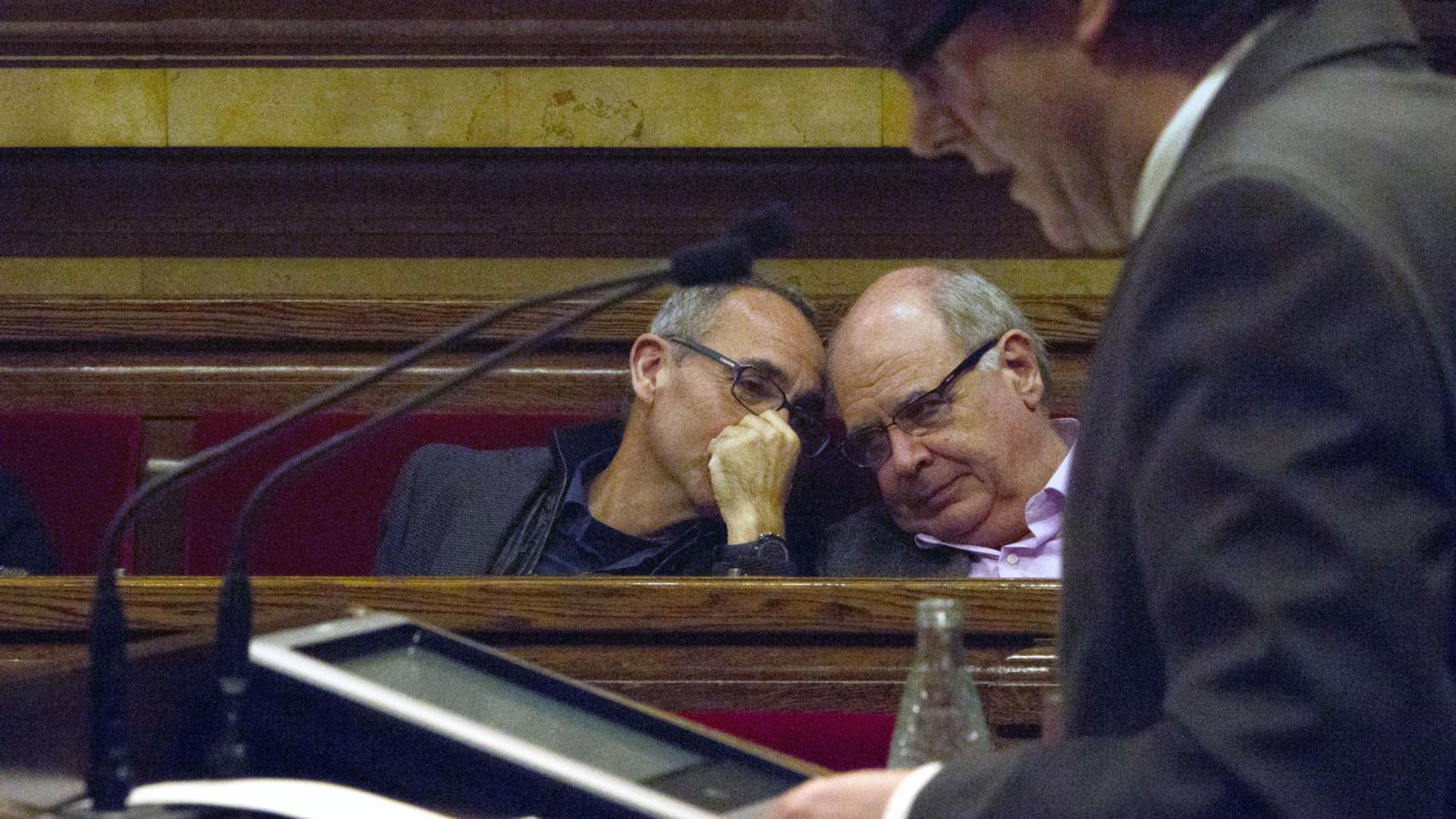 Joan Coscubiela y Lluís Rabell, en el Parlament el pasado 20 de enero