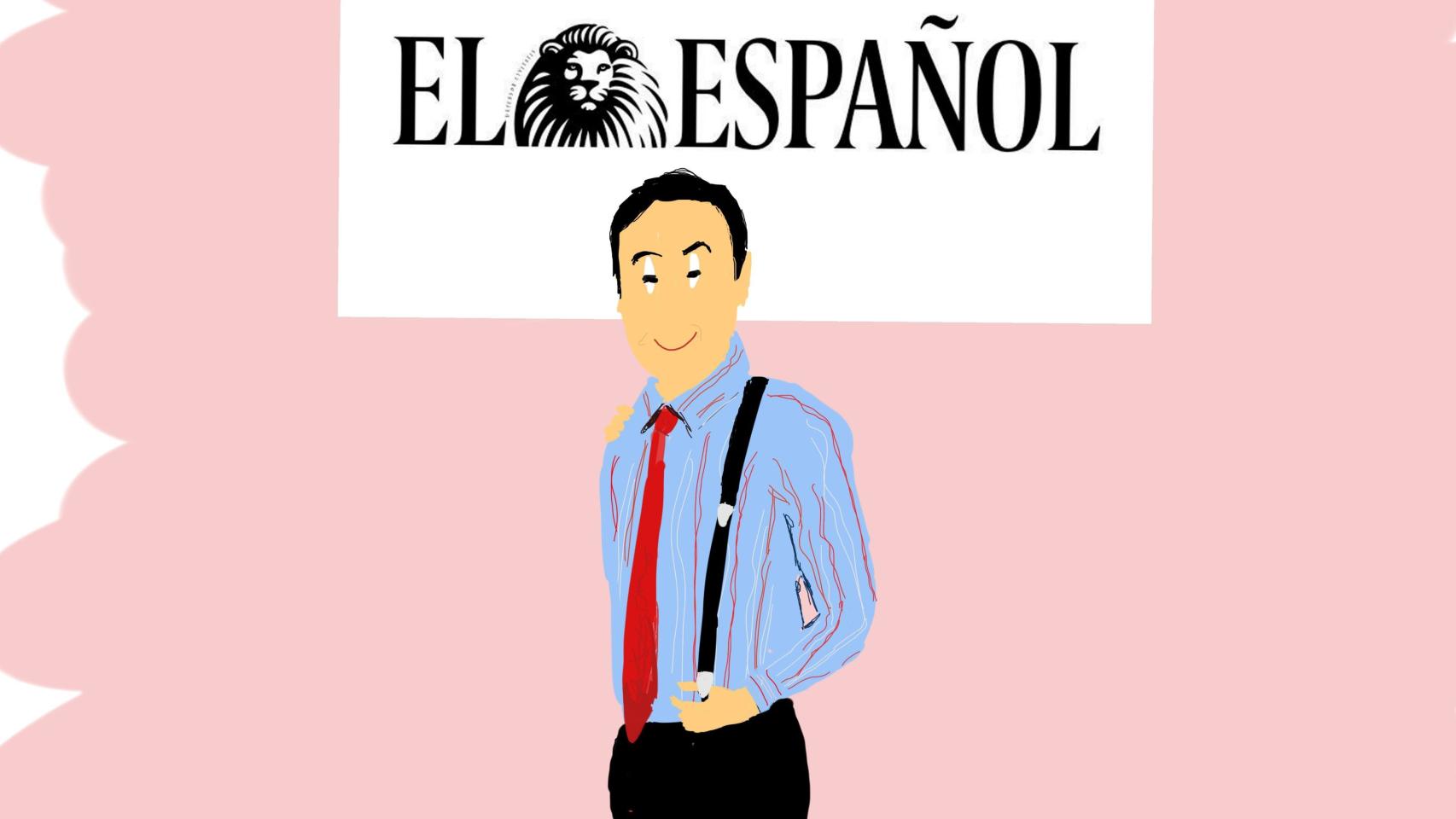 Pedro J. Ramírez dibujado por Dani Wilde