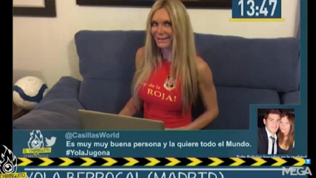 Yola Berrocal en su casting para 'El Chiringuito de Jugones'