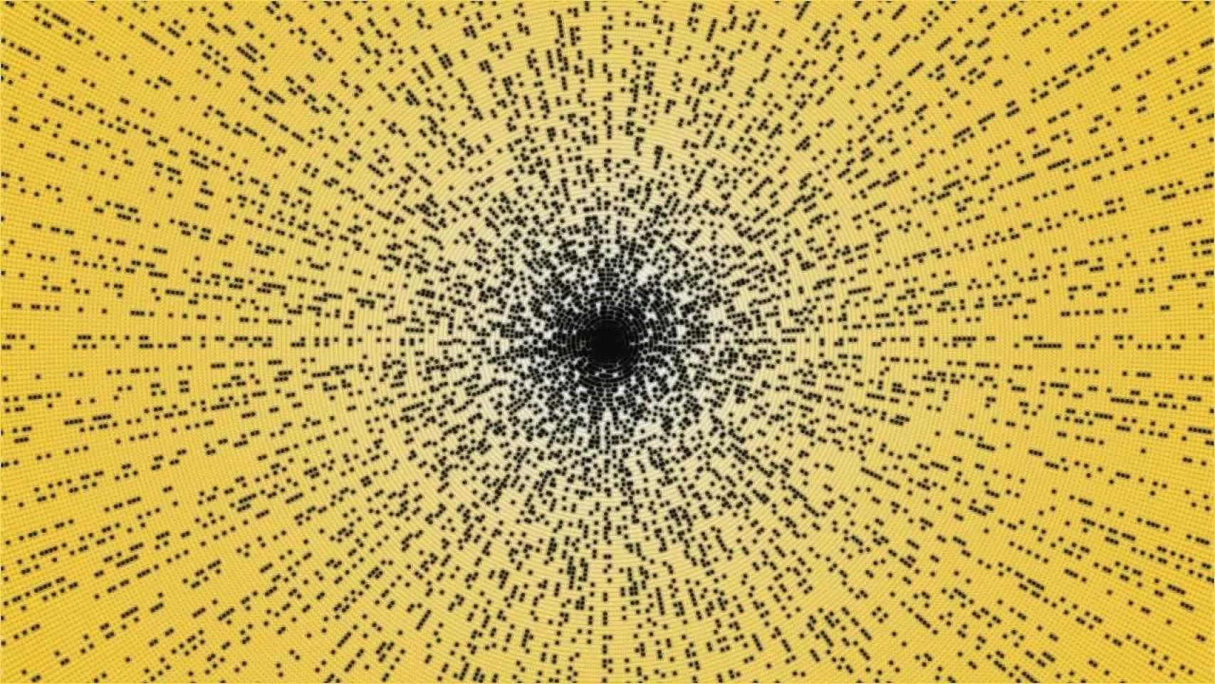 Una representación artística de una distribución de números primos.