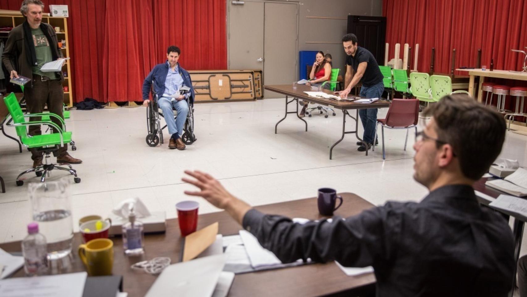 Otro momento de los ensayos.