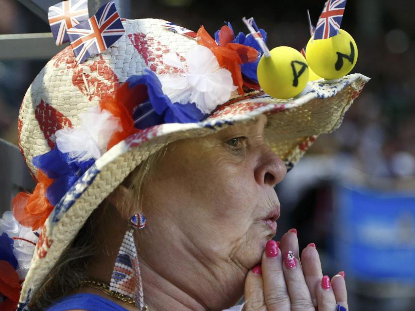 Una aficionada británica durante la final de Australia.