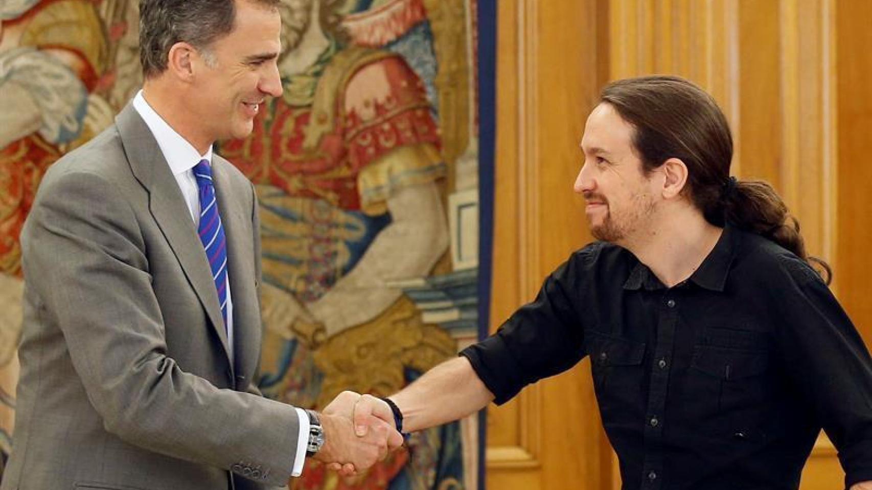 Pablo Iglesias, en una de sus visitas a La Zarzuela.