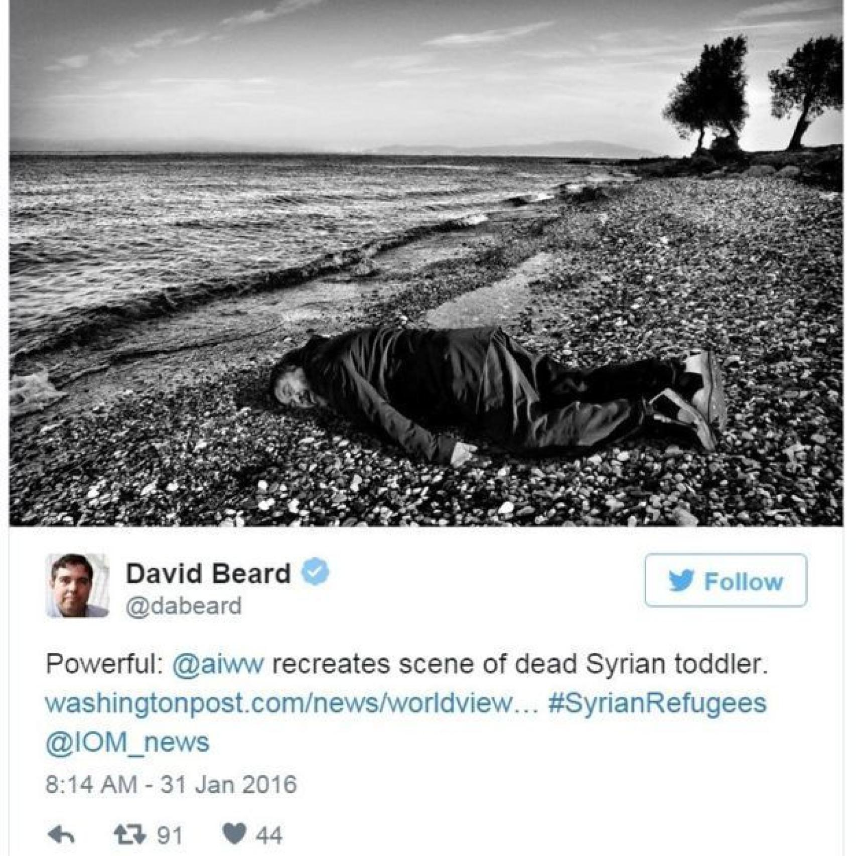 Imagen de la obra en Twitter