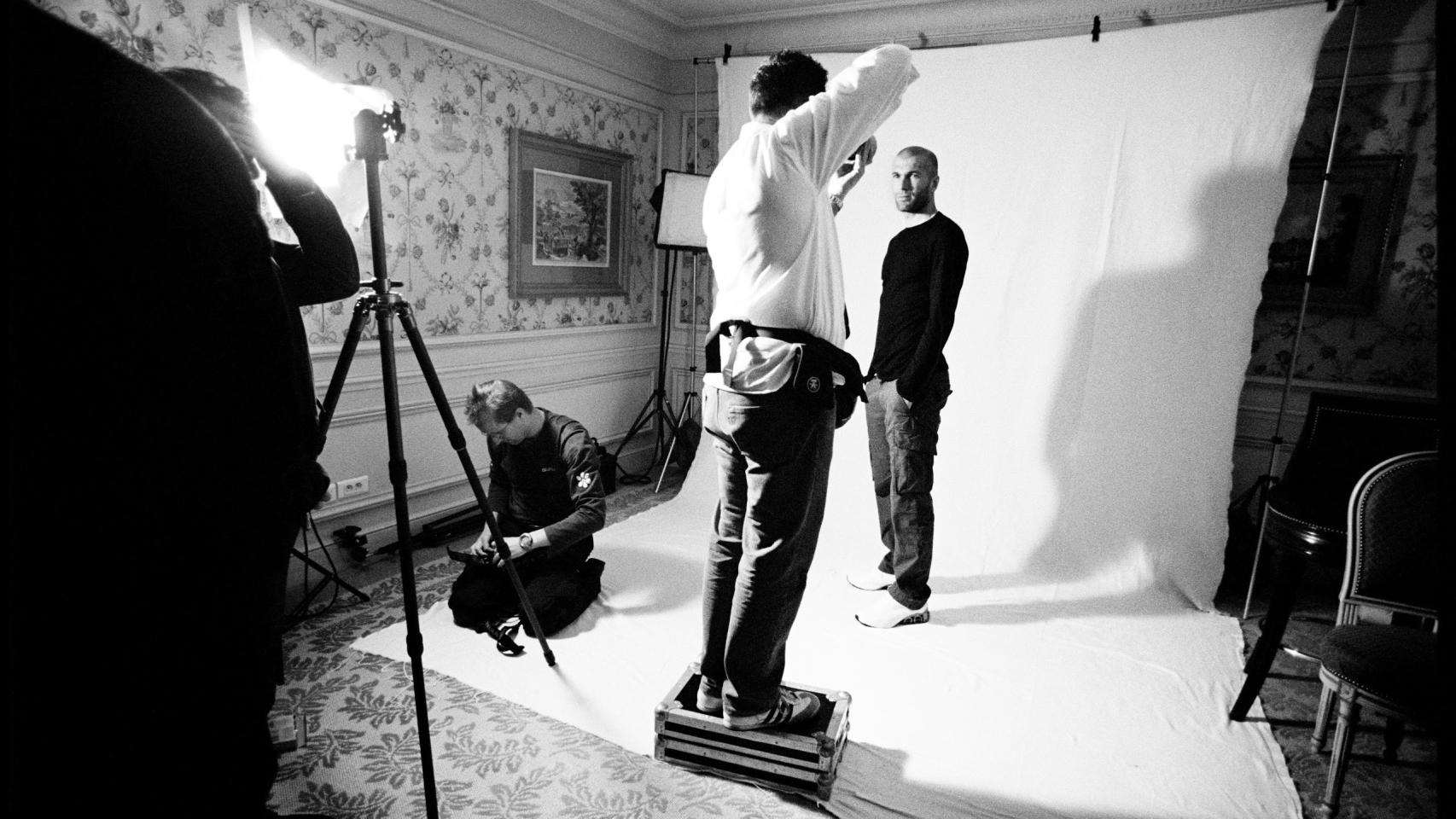 Zidane durante la sesión