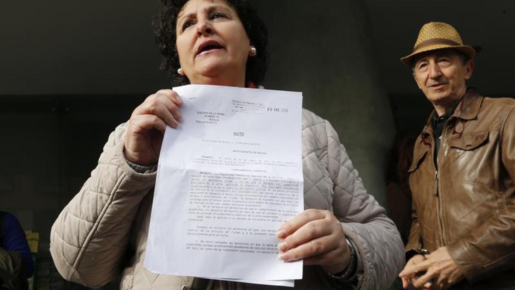 María Salmerón, la mujer sevillana que espera un indulto del Gobierno.