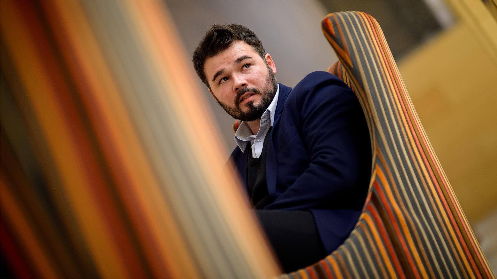 Rufián, en un momento de la entrevista.