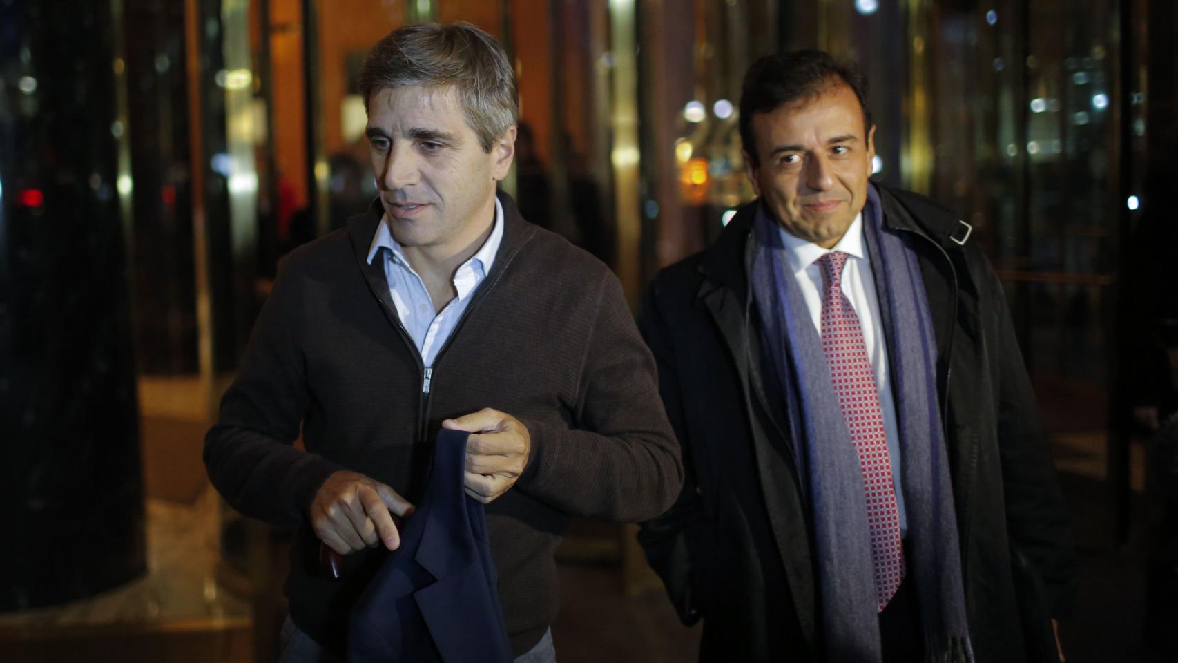 Los enviados de Macria a Nueva York: Luis Caputo (i) y Mario Quintana.