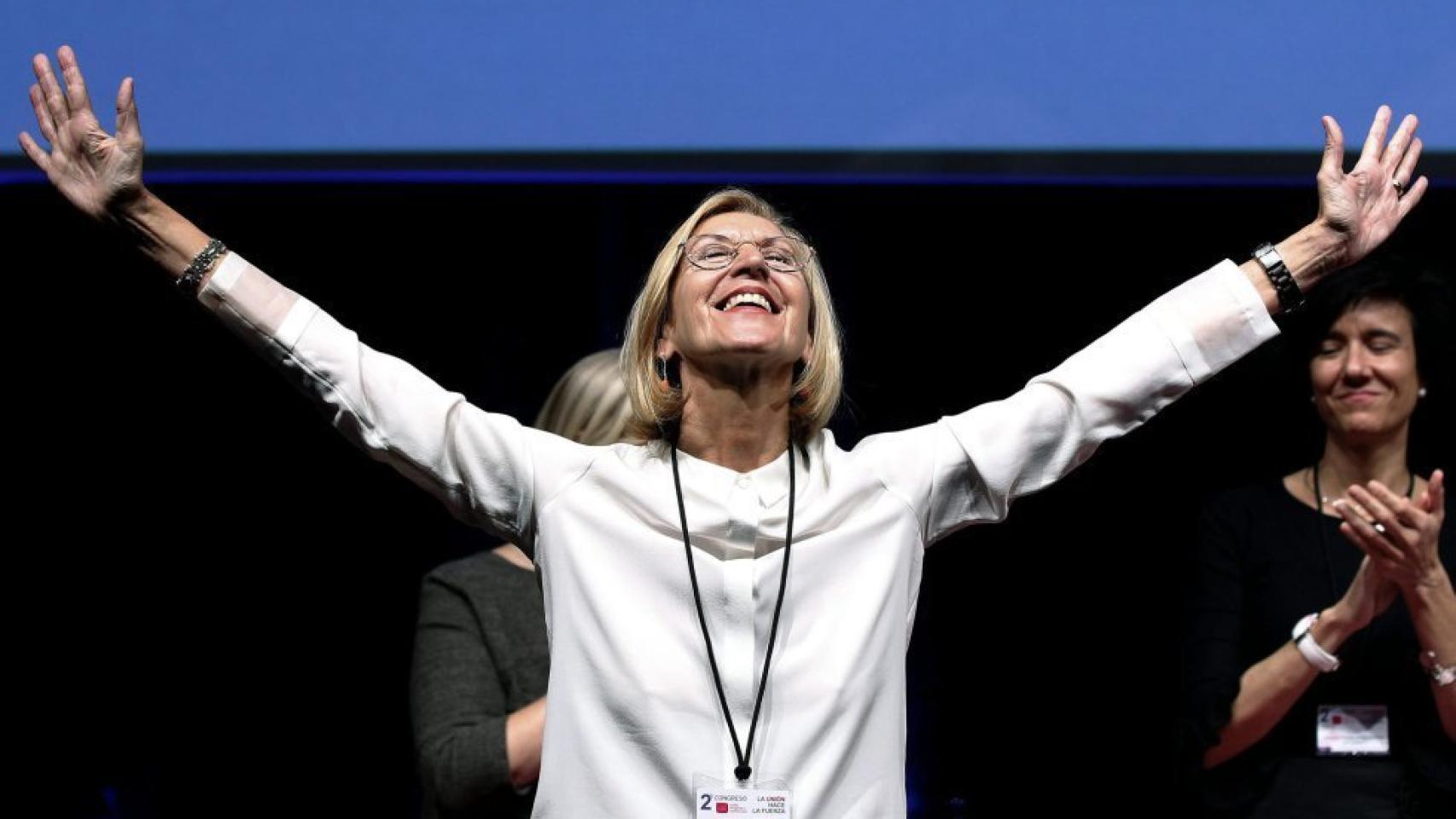 Rosa Díez, reelegida líder de UPyD en el II Congreso de UPyD.