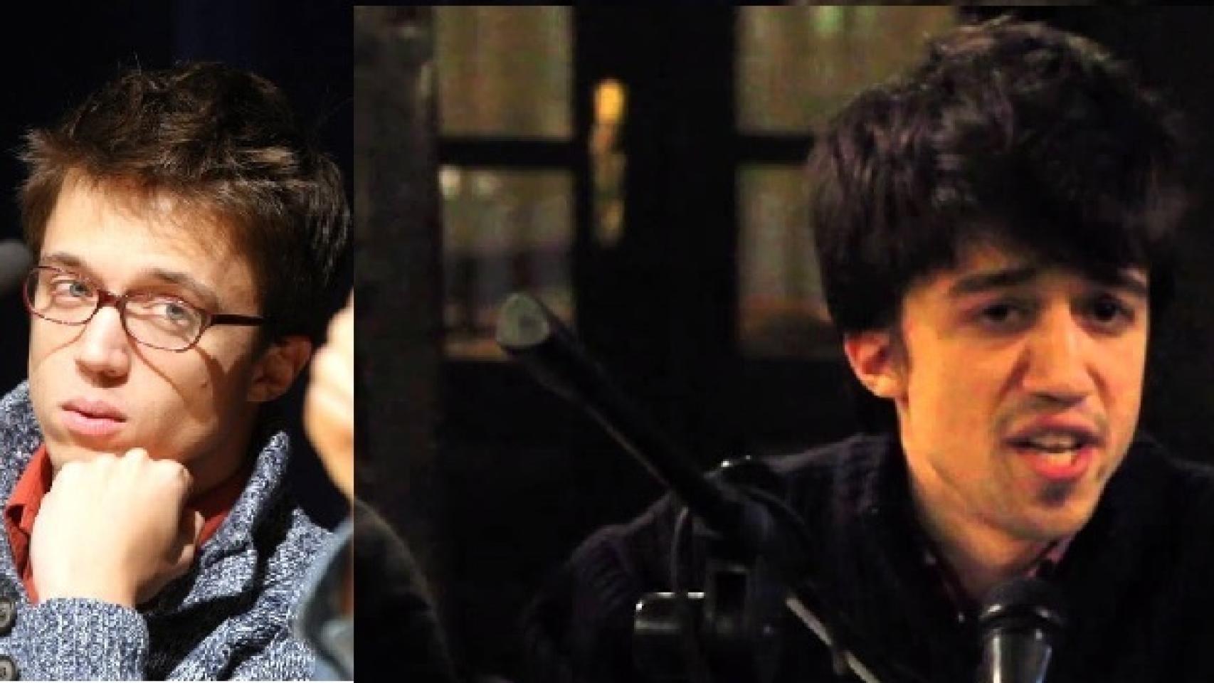 Iñigo Errejón y Guillermo Errejón mientras explica la desigualdad