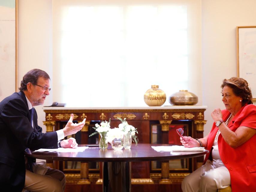 El líder del PP y la exalcaldesa de Valencia, Rita Barberá.