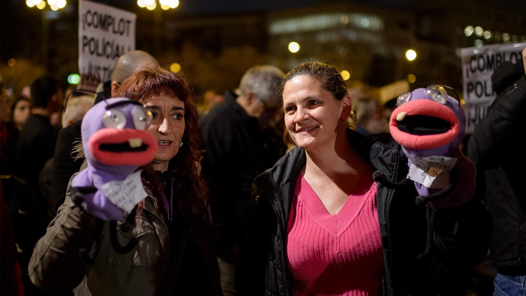 Dos de los manifestantes.