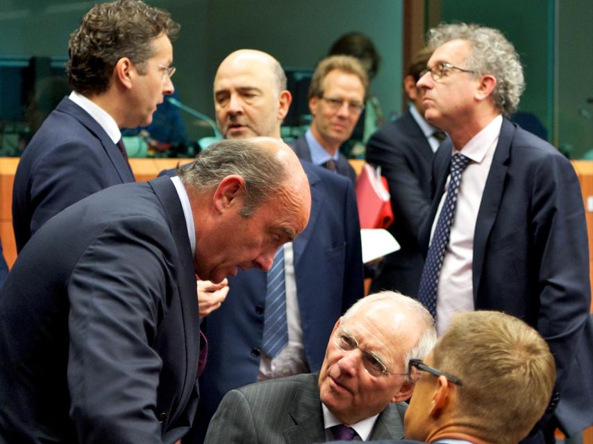 El ministro de Economía, de Guindos, con sus socios europeos