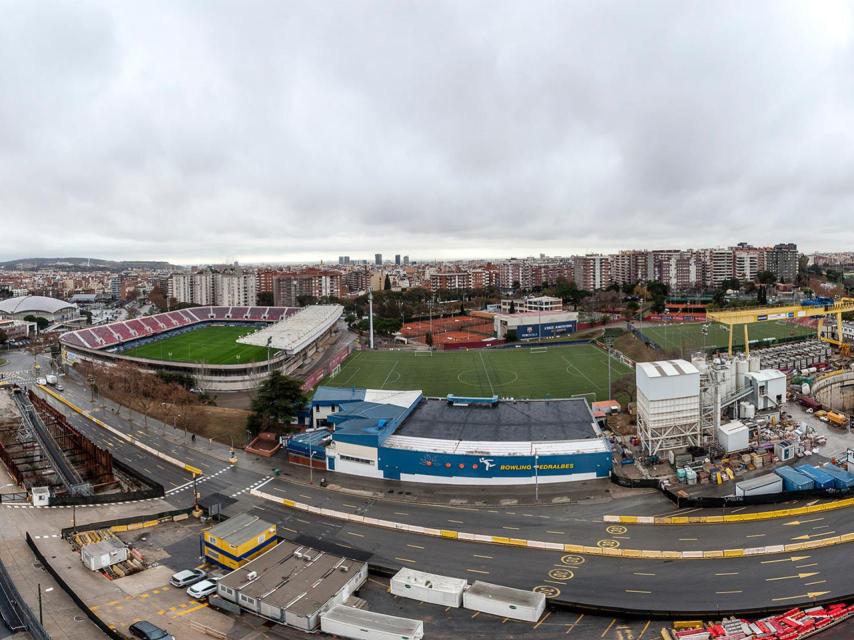 Panorámica de las obras en el Camp Nou