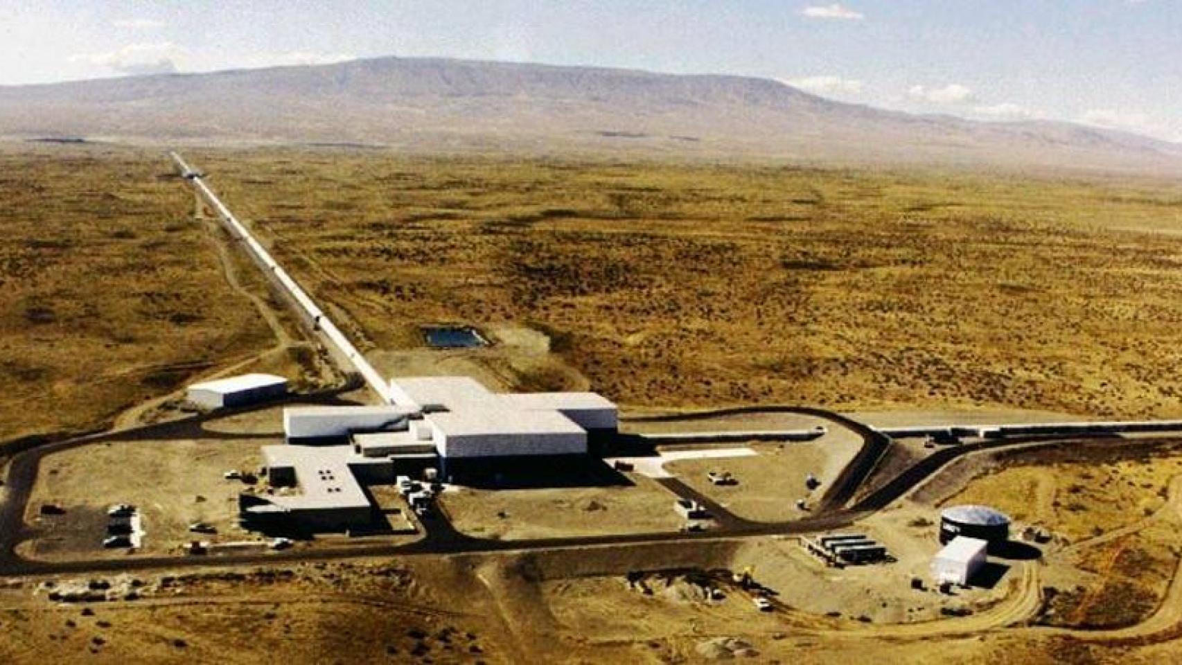 Vista aérea del observatorio LIGO de Hanford.