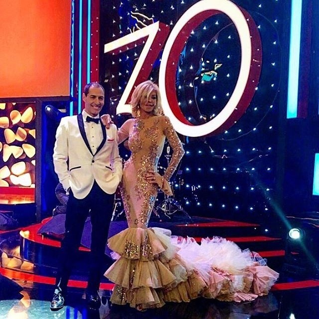 Bibiana Fernández y  Manuel Bandera, compañeros de función, en los Goya