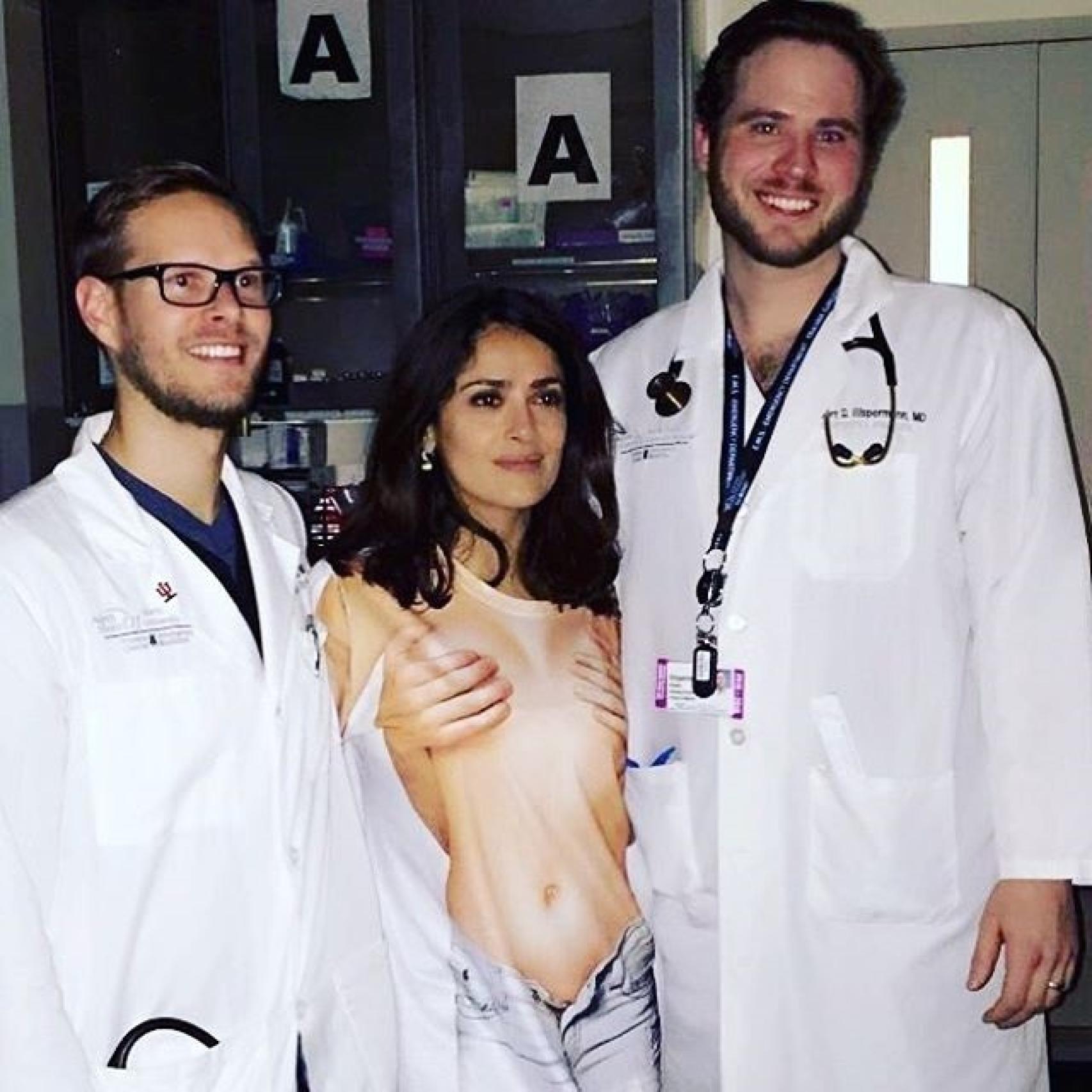 Salma Hayek en su visita a urgencias