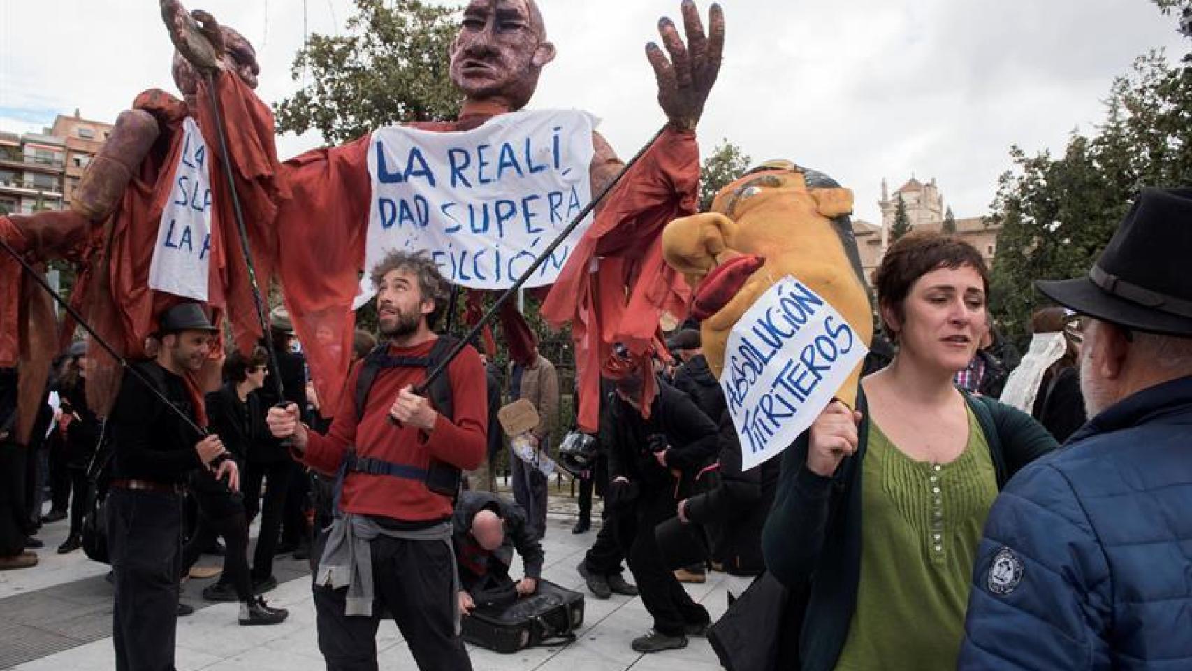 Manifestantes en Granada