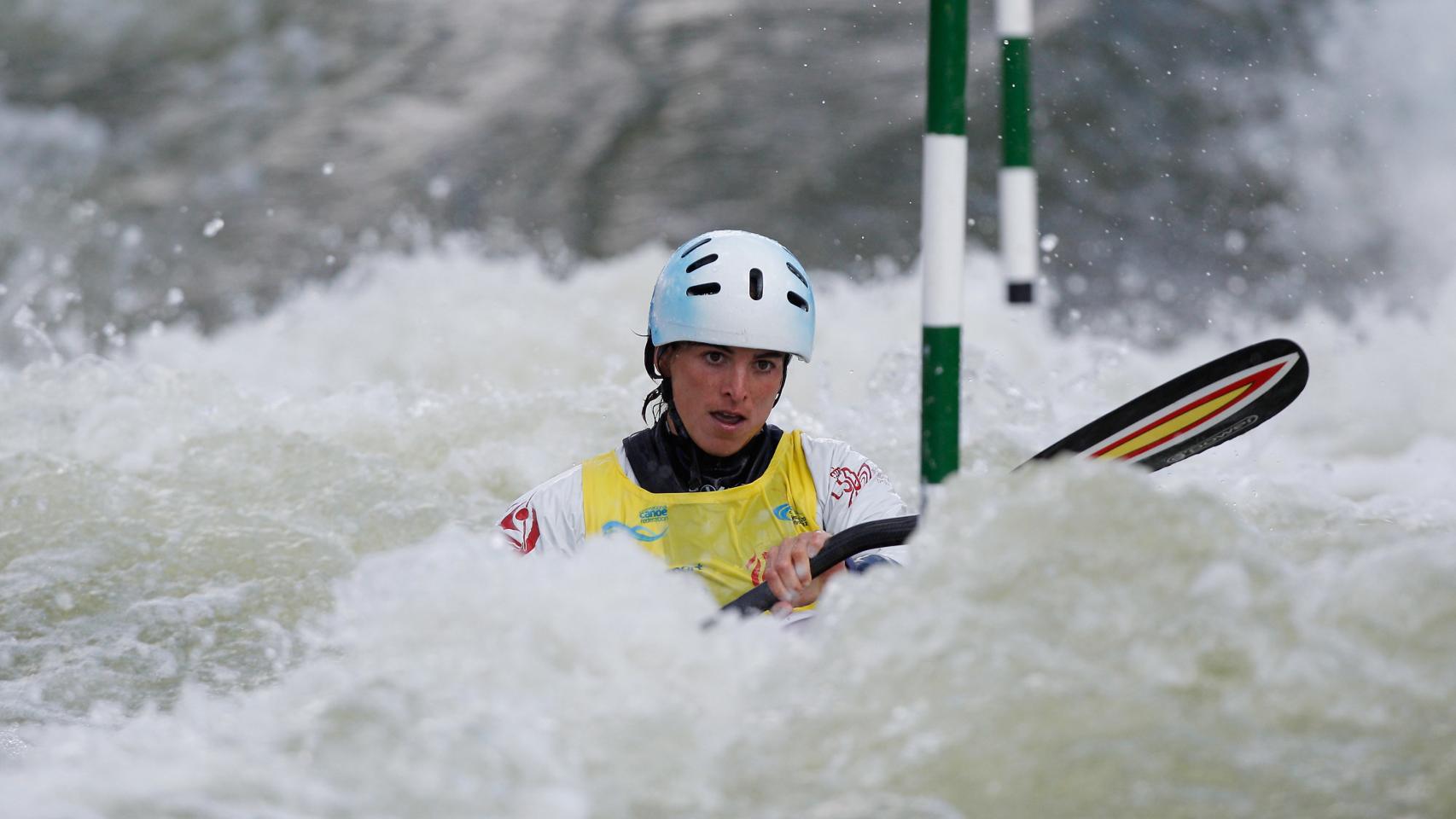 Maialen Chourraut, compitiendo en Londres 2012.