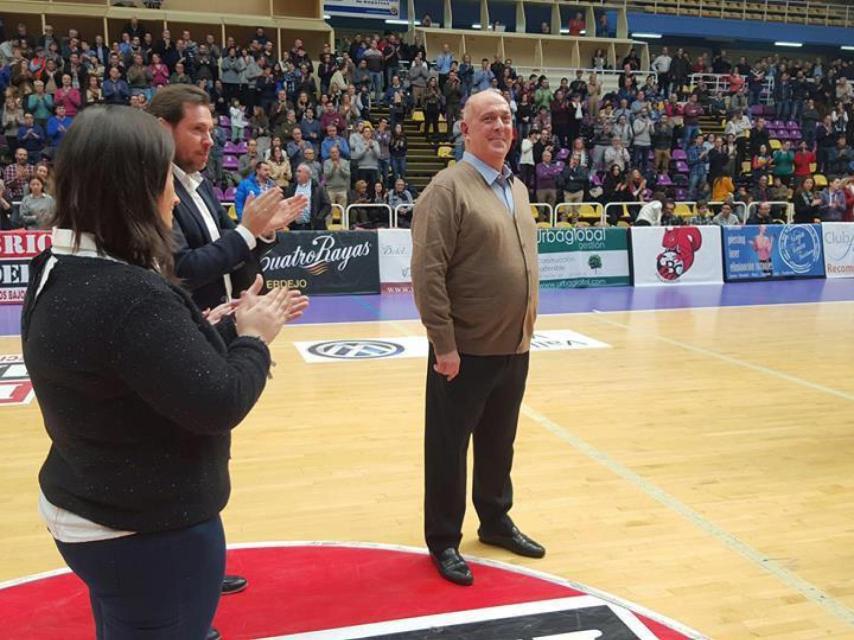 Quino Salvo, en el homenaje en Valladolid.