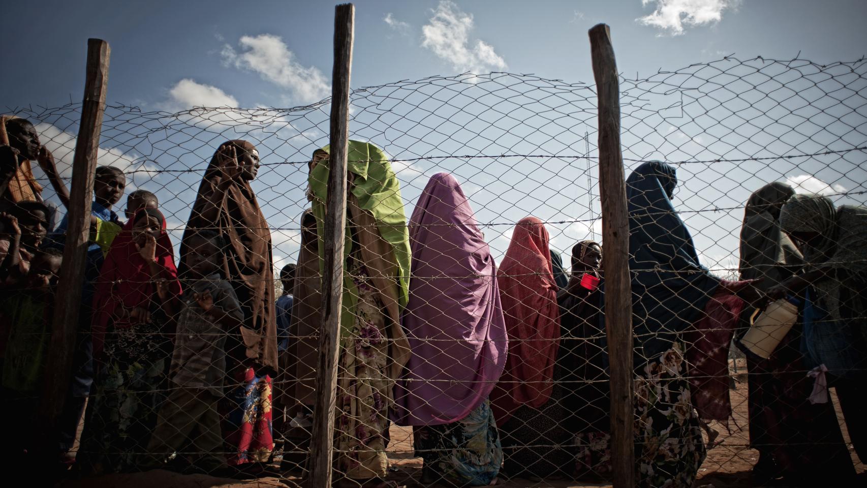 La mayoría de los refugiados en el campo de Dadaab, Kenia, son somalíes.