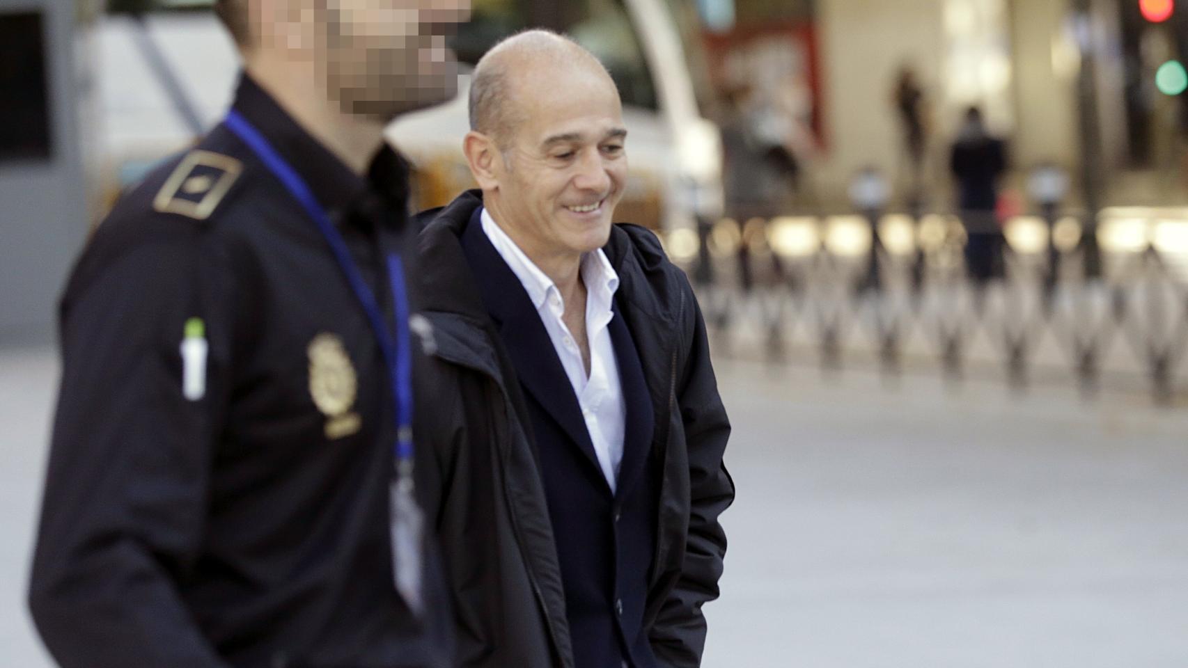 El empresario Pere Pujol a su llegada a la Audiencia Nacional.