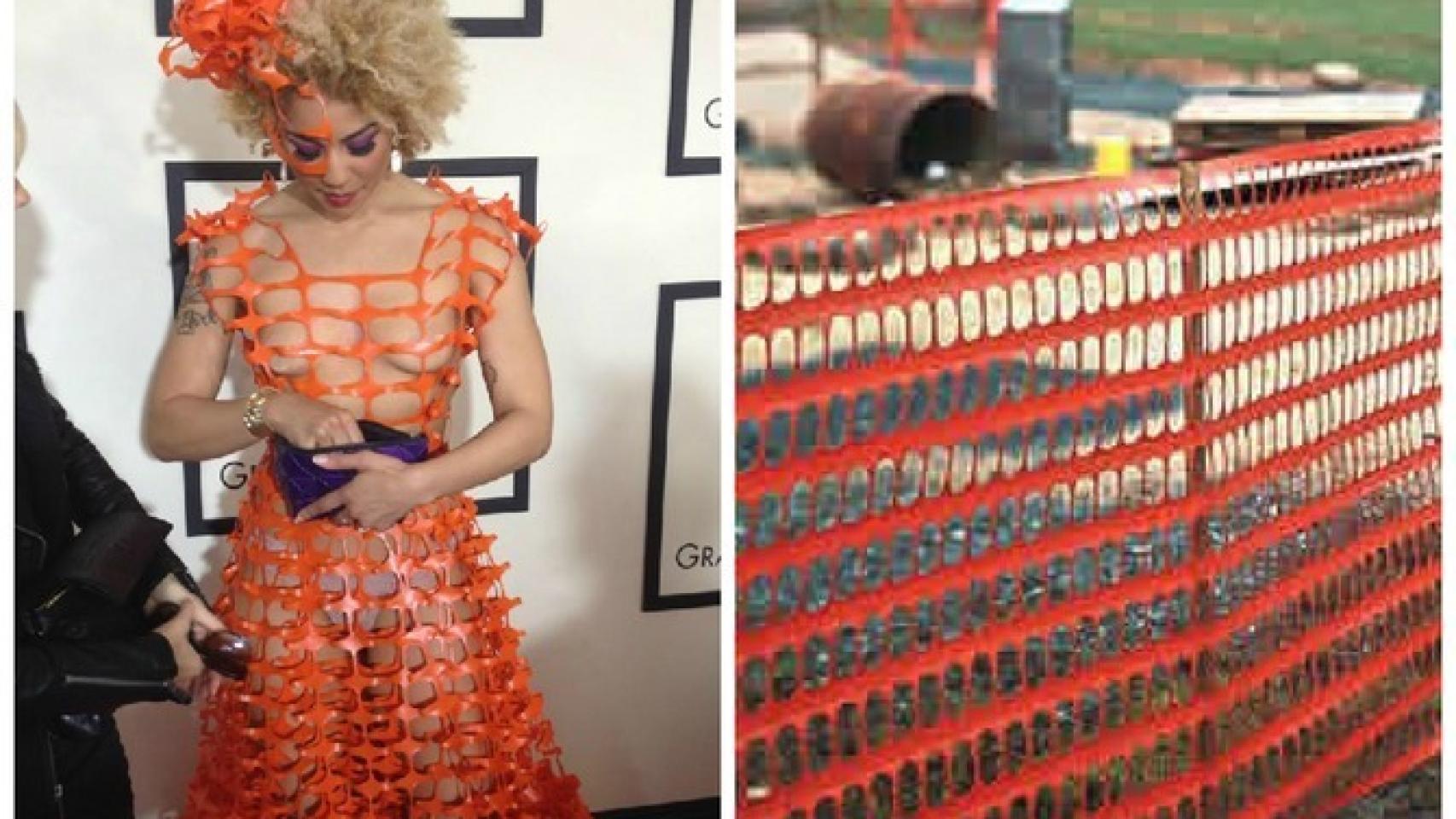 Joy Villa y su vestido de obra