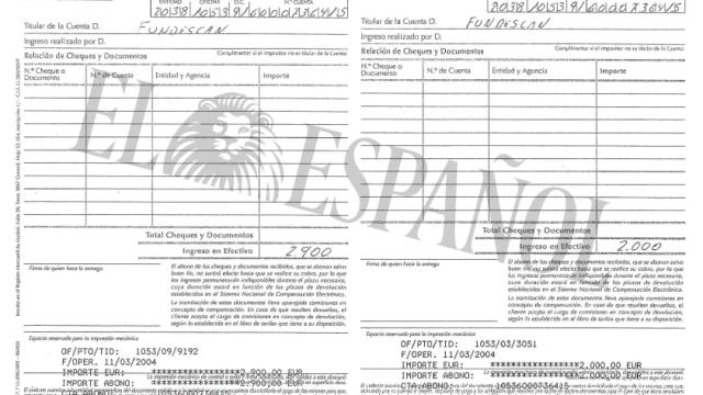 Resguardos de los ingresos realizados el 11 de marzo de 2004.