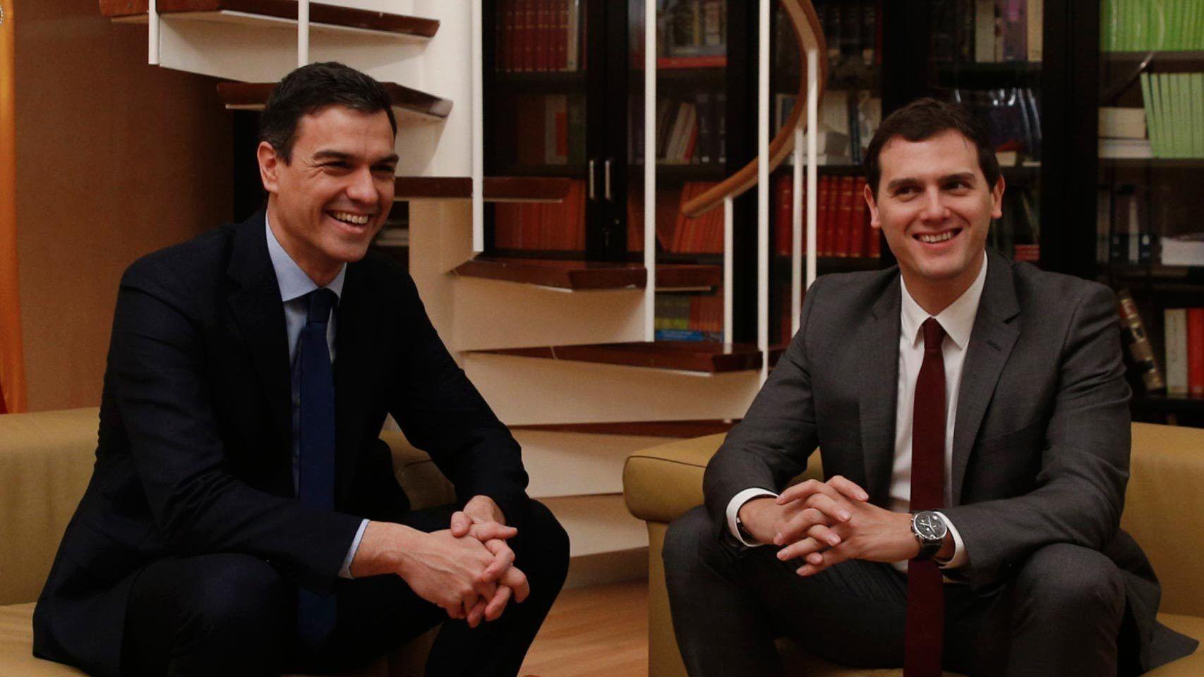 Sánchez y Rivera, durante una reunión en el Congreso.