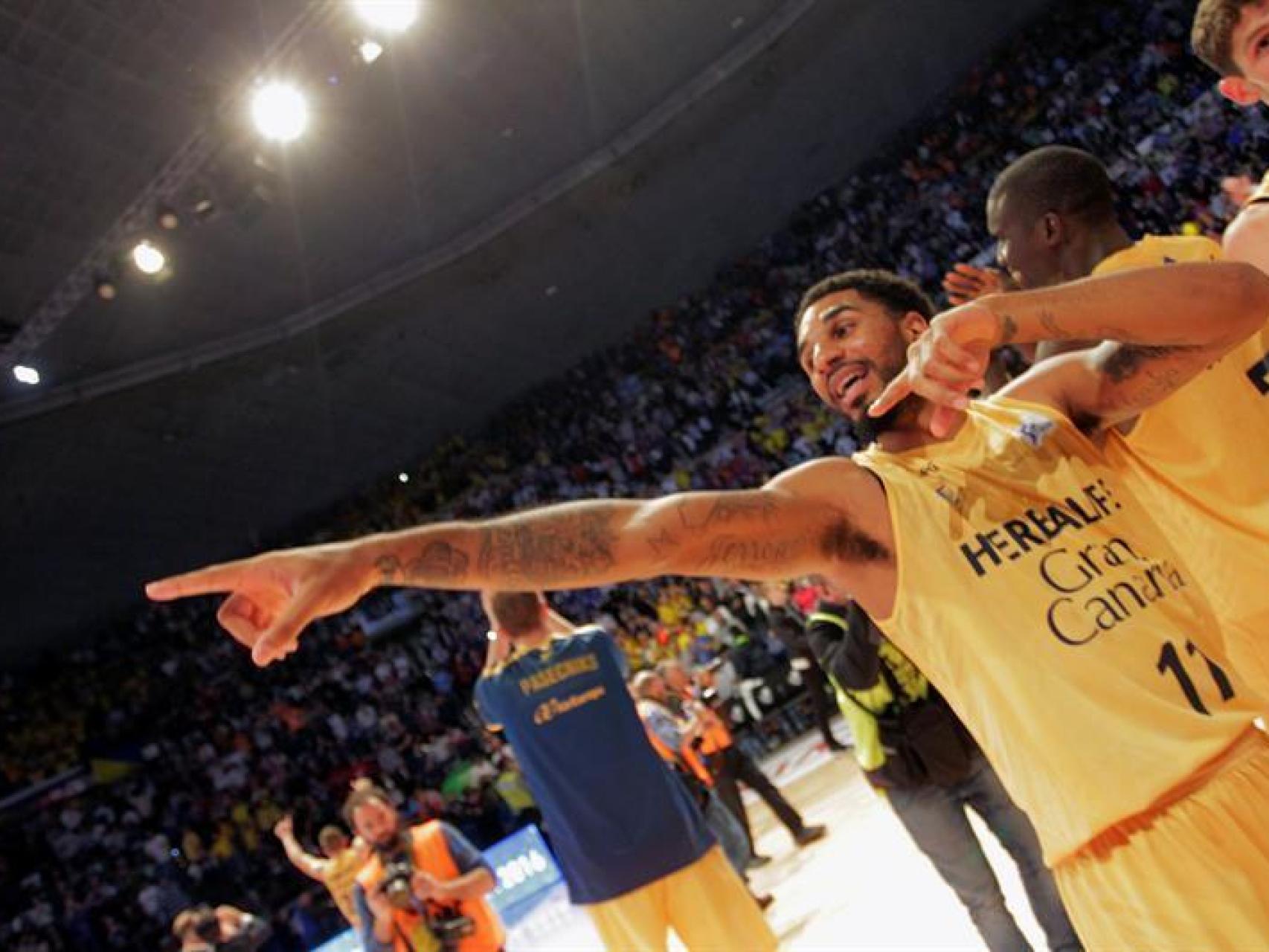 DJ Seeley celebra la victoria del Gran Canaria.