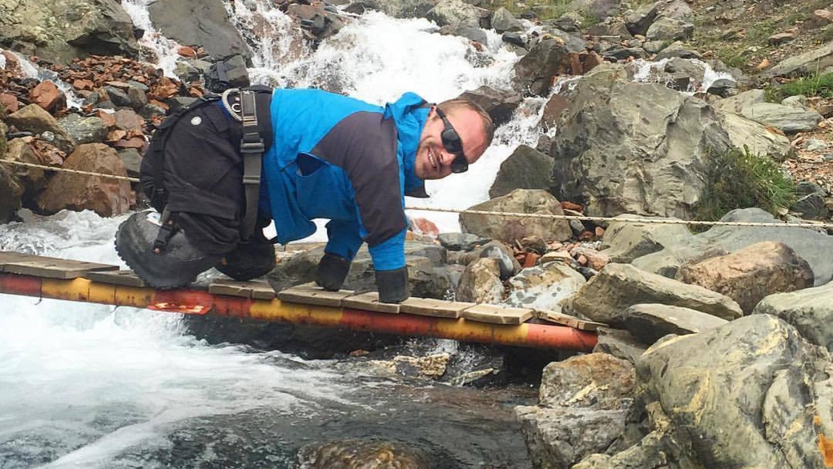 Maynard empieza el camino al Aconcagua.