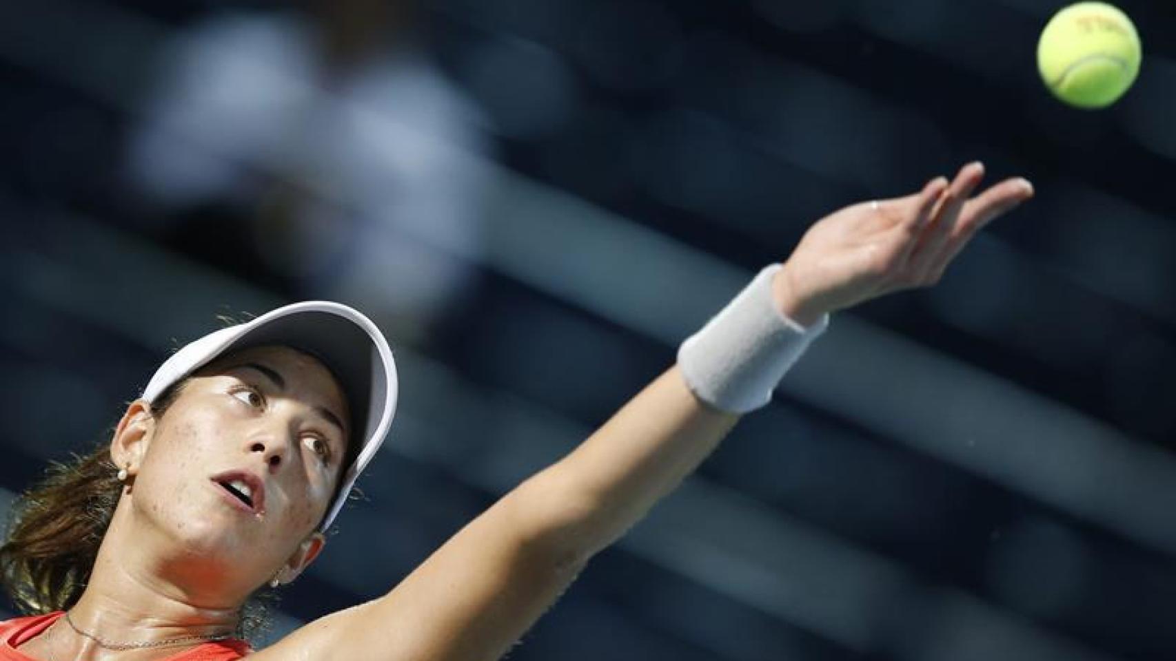 Muguruza, en el torneo de Dubái.