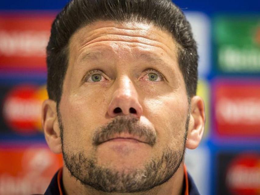 El Cholo Simeone en la previa del partido contra el PSV.