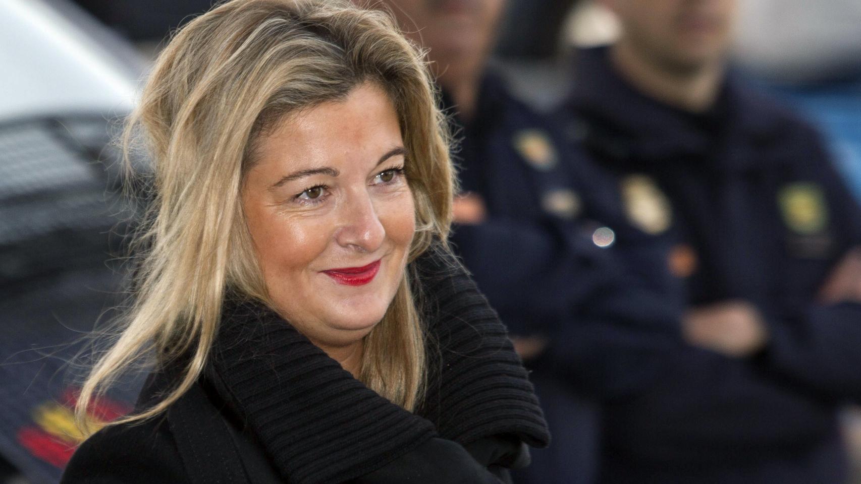 La abogada Virgina López-Negrete a la entrada del juicio.