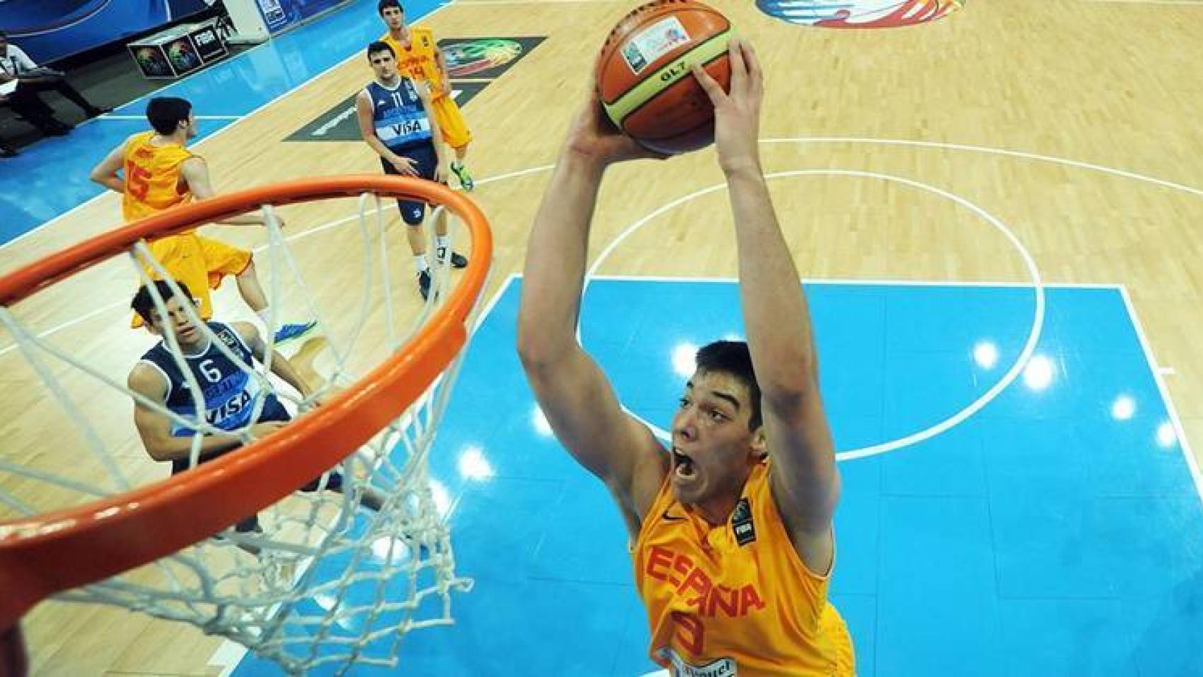 Willy Hernangómez, durante un encuentro de la selección en el pasado Eurobasket.
