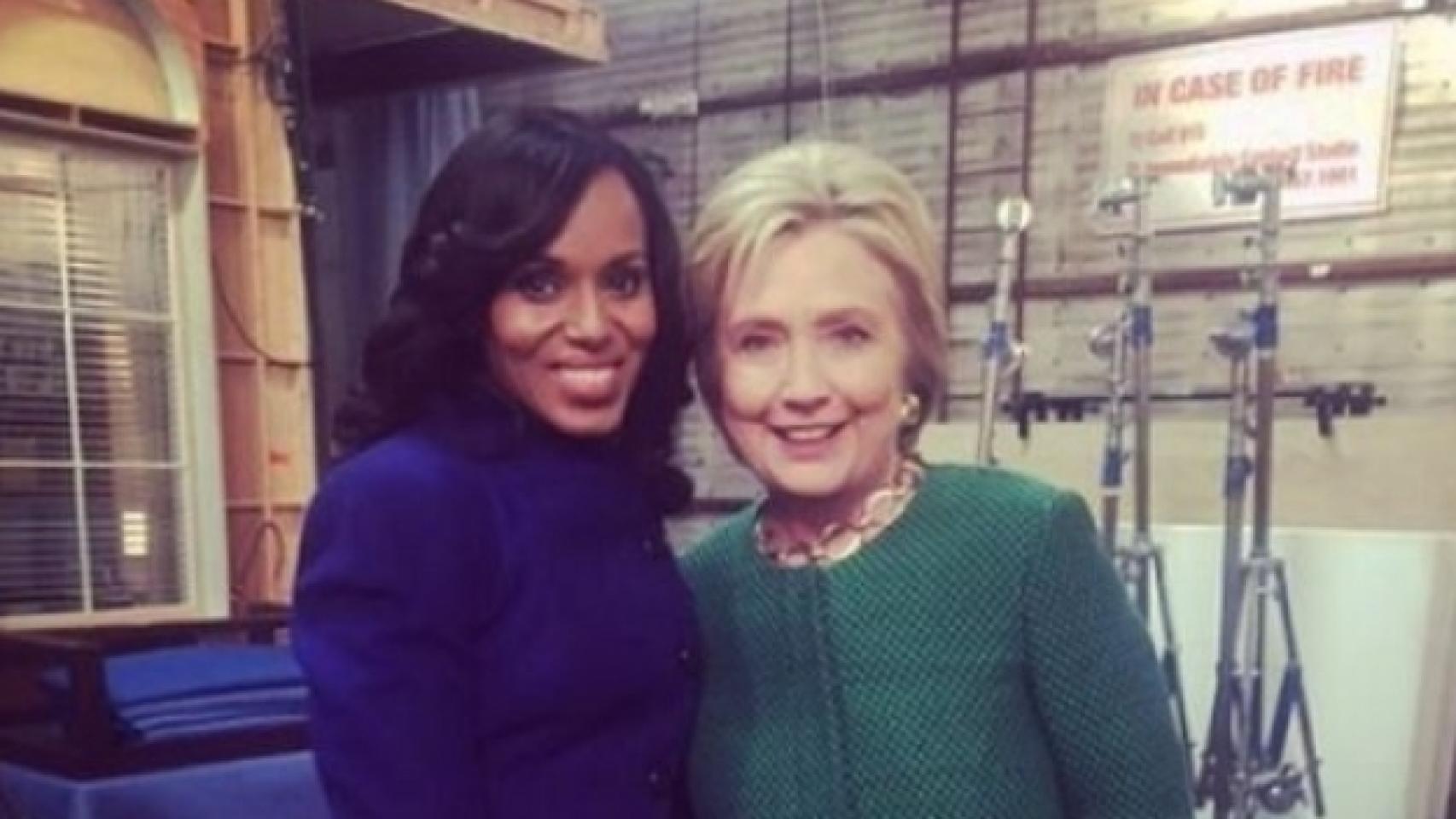 Kerry Washington, protagonista de Scandal con Hillary Clinton