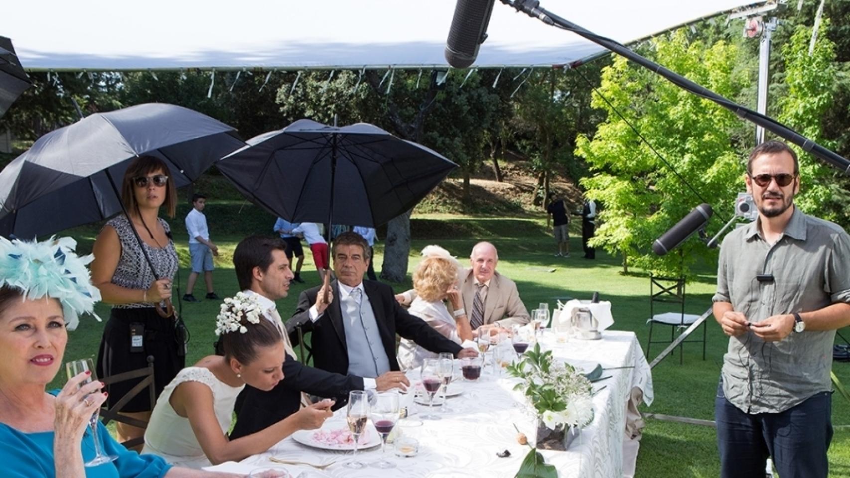 David Serrano en el rodaje de Tenemos que hablar