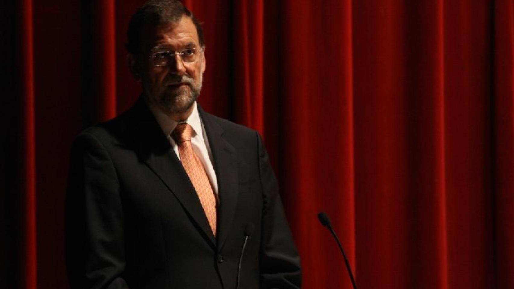 Mariano Rajoy durante una conferencia