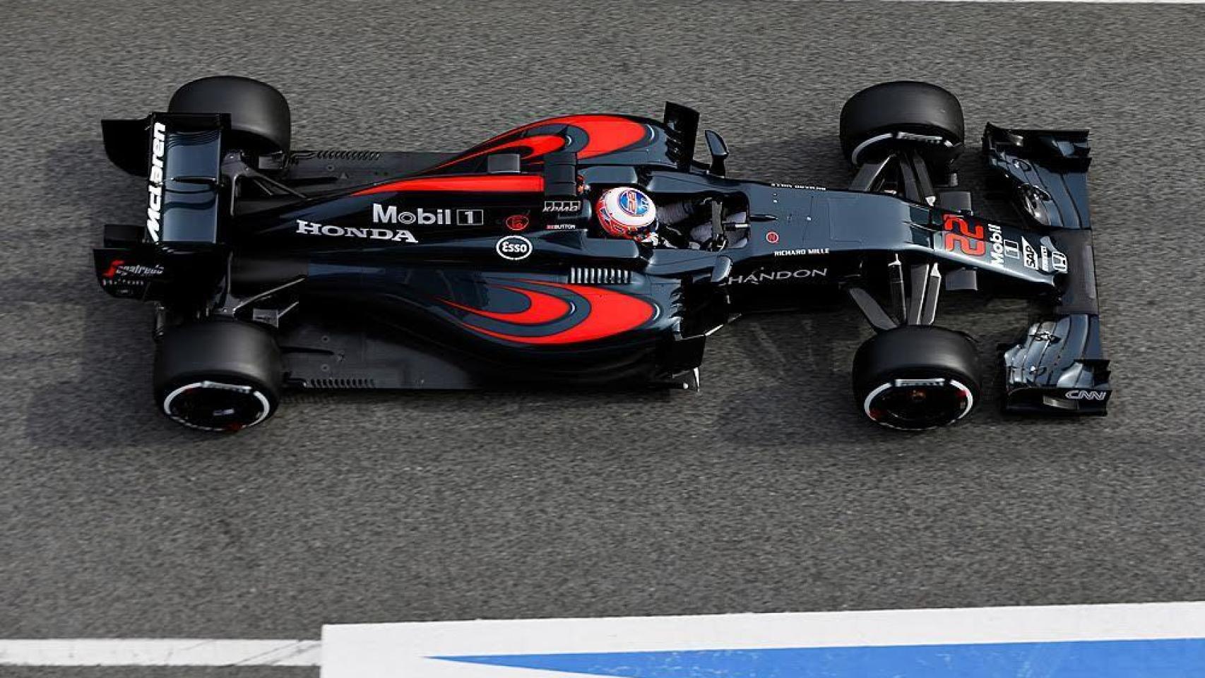 El MP4-31 de Alonso.