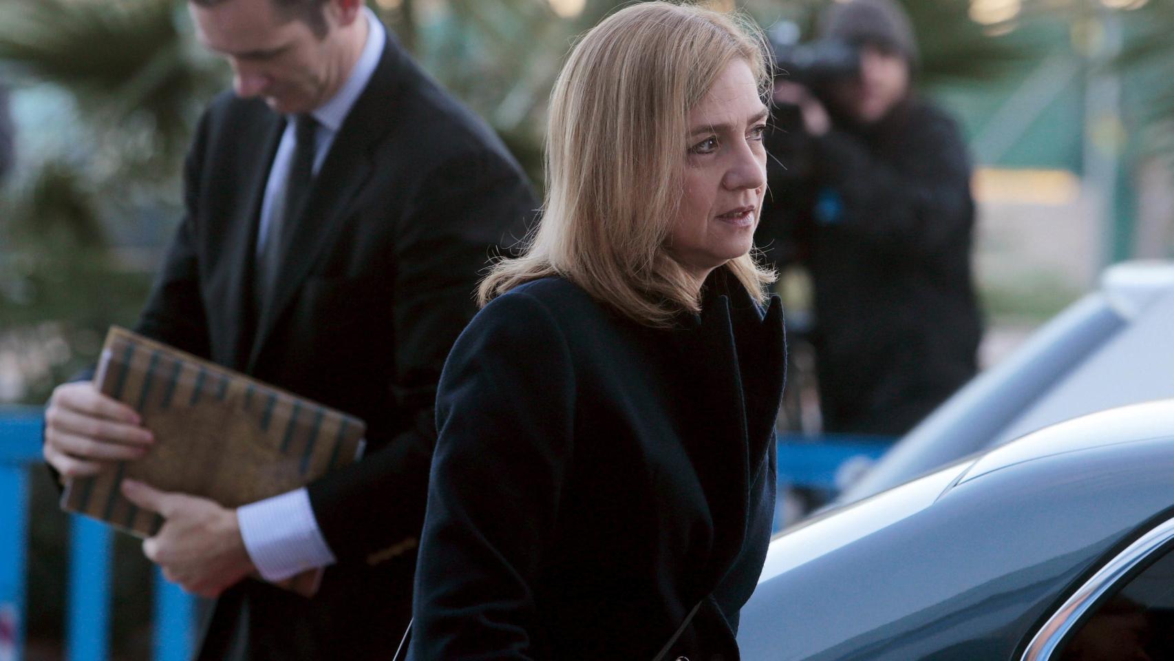 La infanta Cristina de Borbón a la llegada al juicio por el 'caso Noos'