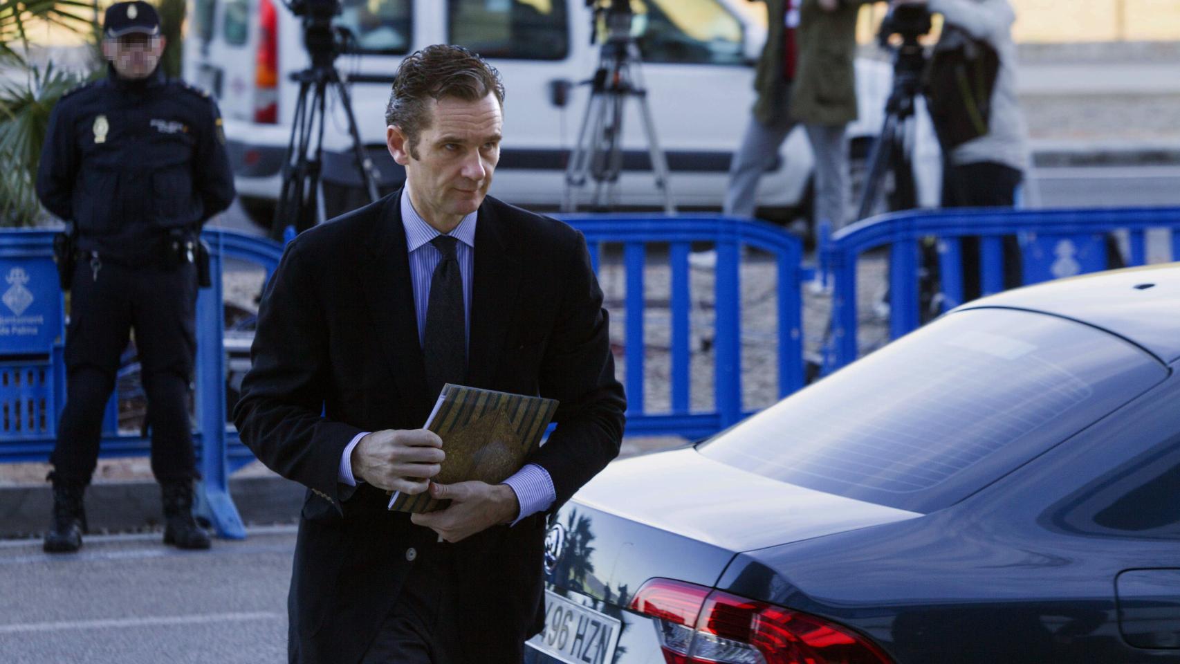 Urdangarin a su llegada esta mañana a la Escuela Balear de la Administración Pública (EBAP)