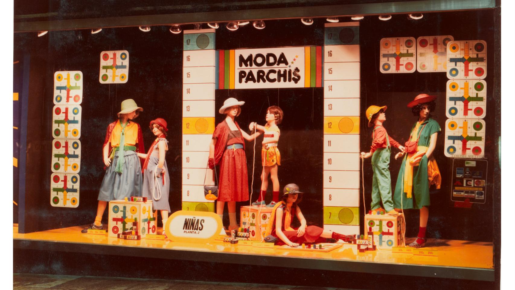 Escaparate de El Corte Inglés de 1976.