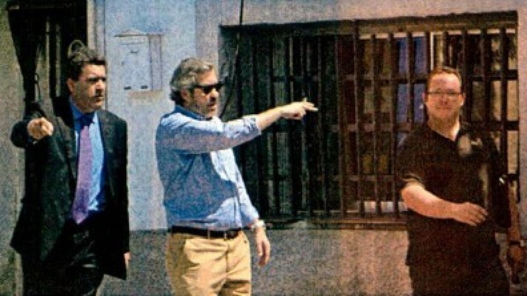 David Marjaliza, Pedro garcía y Antonio Sánchez en la reunión registrada por la UCO.