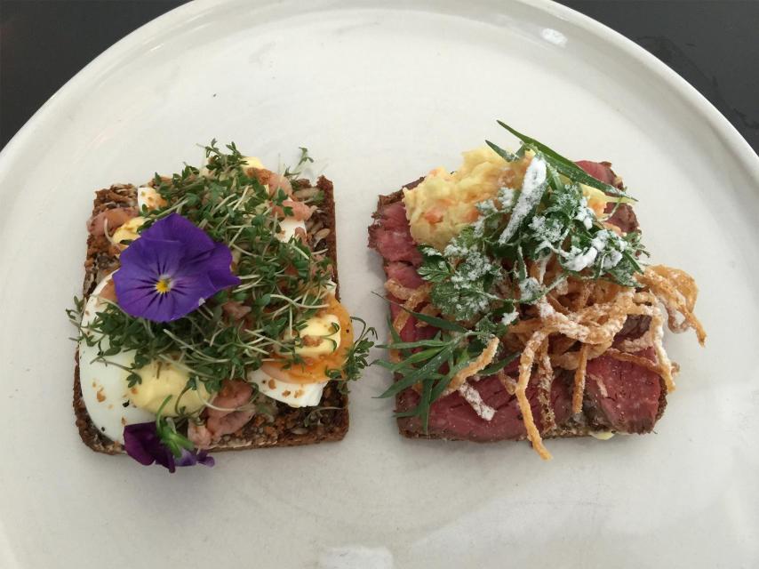 Los smørrebrød del restaurante Almanak.