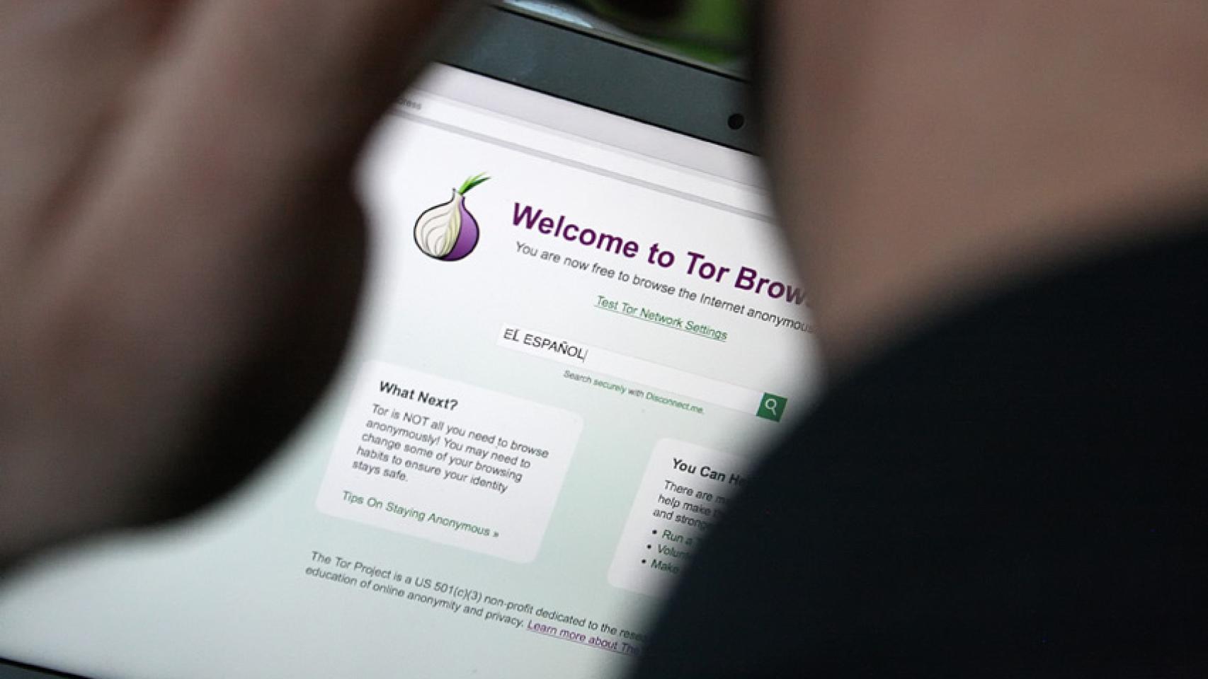 TOR abierto en un ordenador.