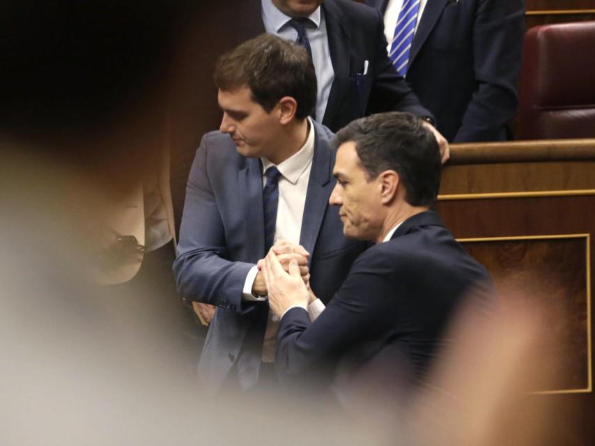 Albert Rivera y Pedro Sánchez.