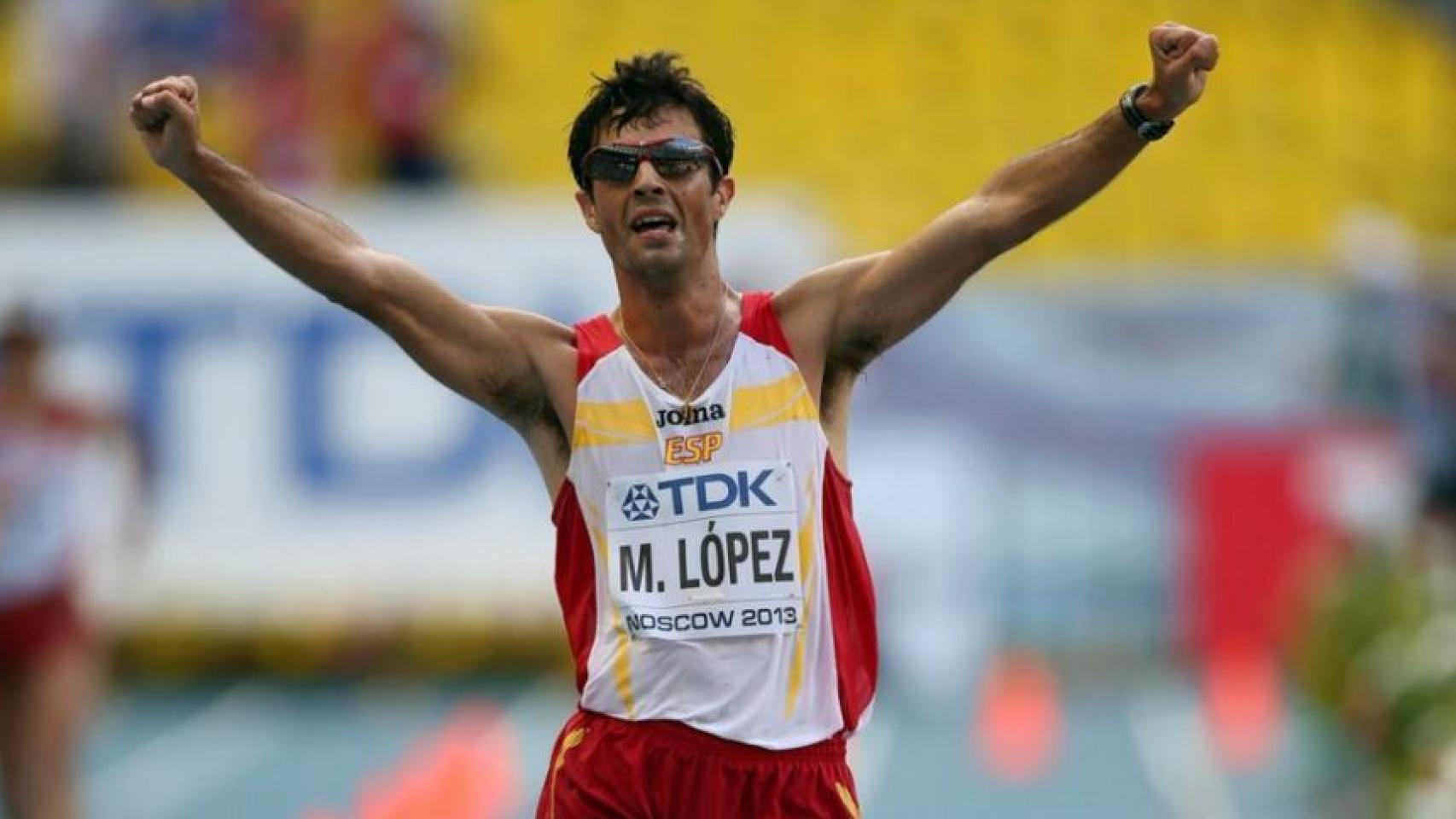 Miguel Ángel López, en la meta.