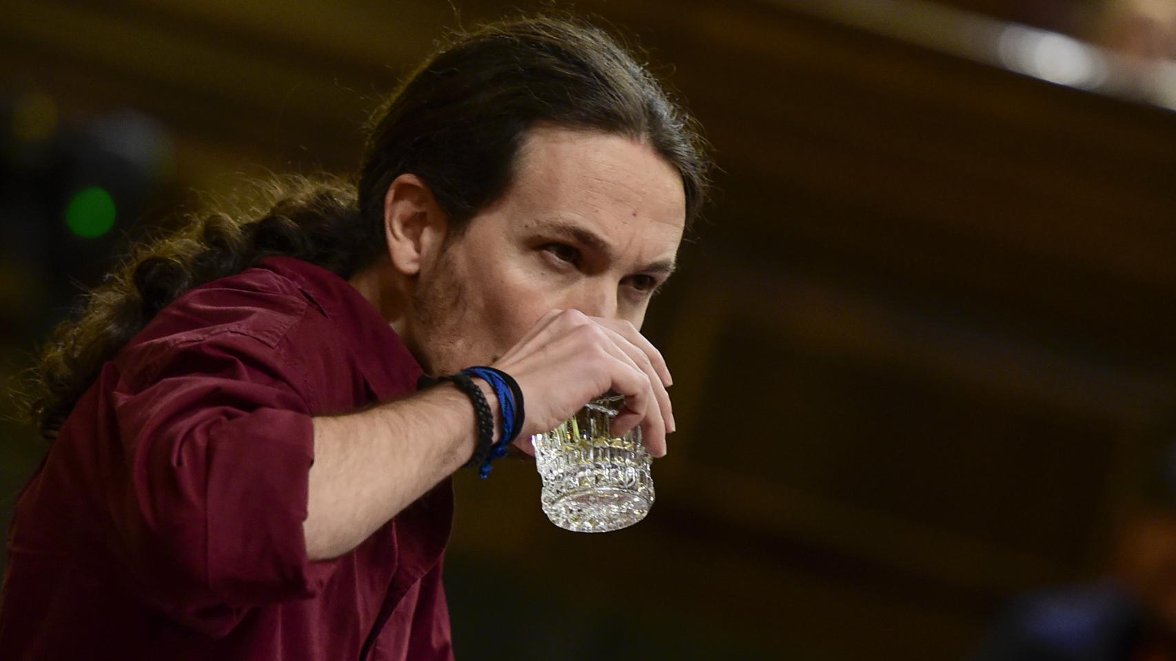 Pablo Iglesias, durante la segunda sesión de investidura.