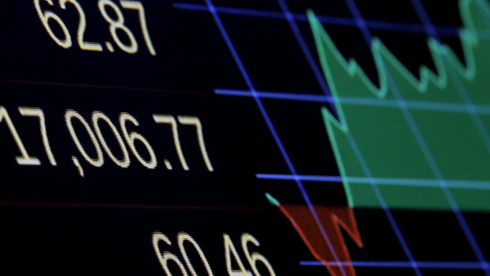 Pantalla de cotizaciones en una mesa bróker.